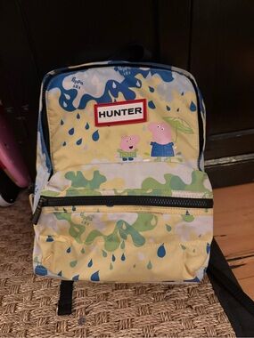 Hunter Yellow Kids Backpack with Blue and Green Accents
